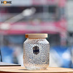 1000ml Airtight Glass Cookie Jar | Spice Jar with Bamboo Lid