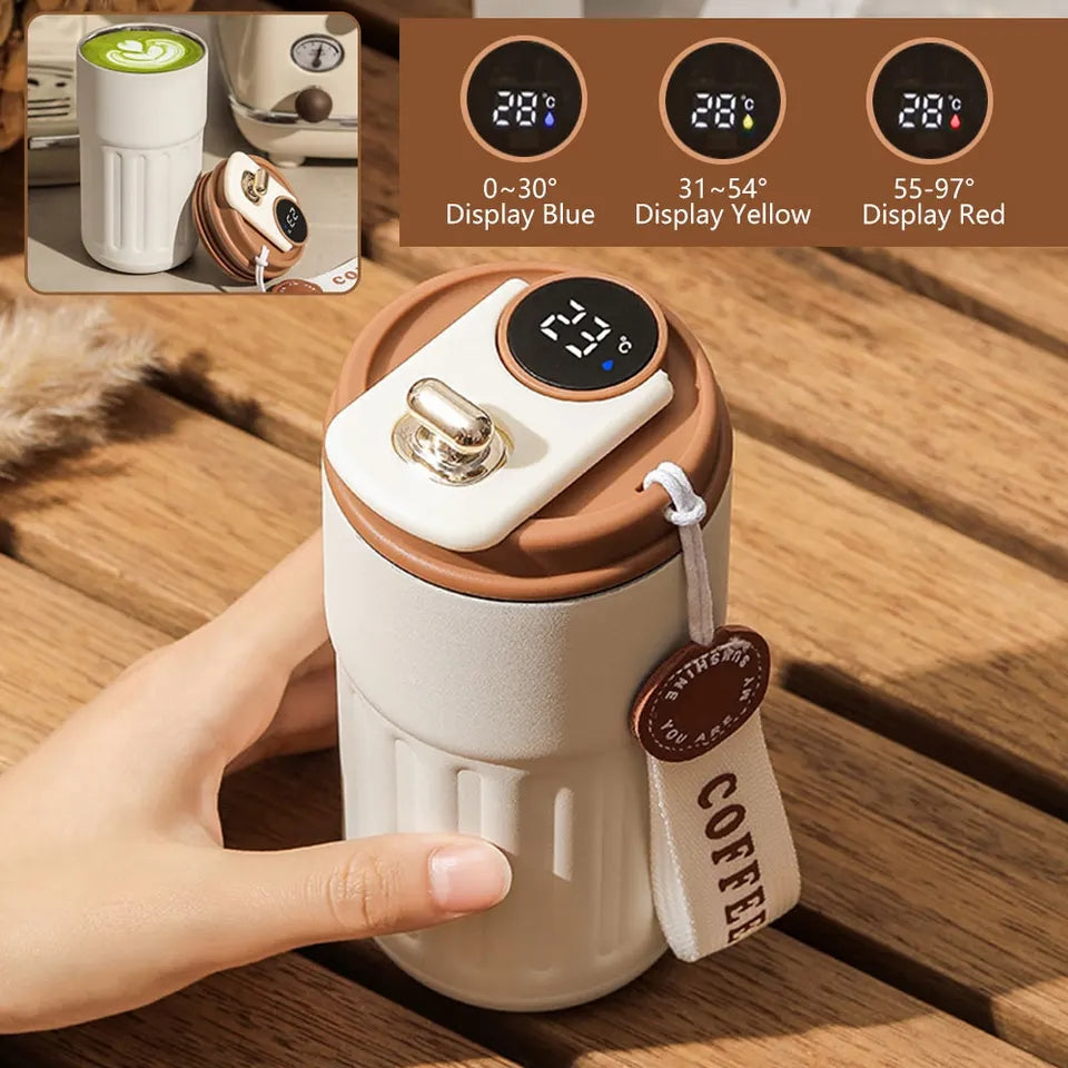 Digital Smart Insulated Coffee Mug With LED Temperature Display - Home Hatch