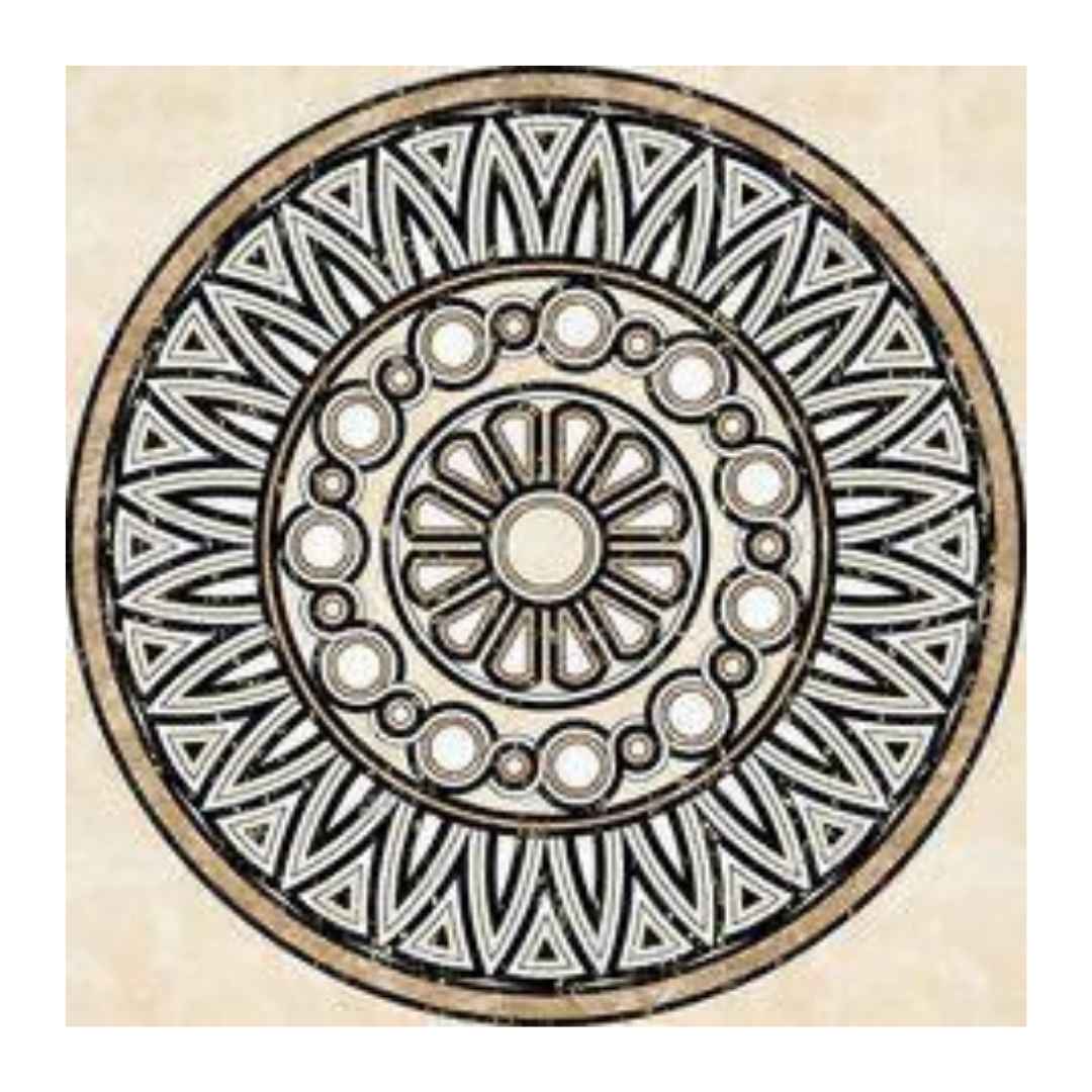 Luxury Printed Marble Trivet | Heat Resistant Round Ceramic Serving Pad