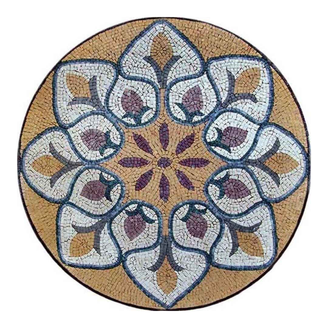 Luxury Printed Marble Trivet | Heat Resistant Round Ceramic Serving Pad