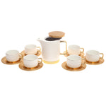 15-Piece Luxury Coffee Essentials Set – Black/White & Gold Finish
