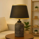 Abstract Pattern Ceramic Lamp With Shade