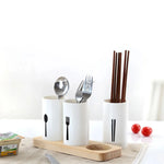 3pcs Cutlery Holder With Drain and Tray