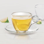 Delisoga Modern Transparent Plain Glass Tea Cup Set