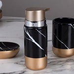 Marble Finish Design Ceramic Bath Set - 3pcs