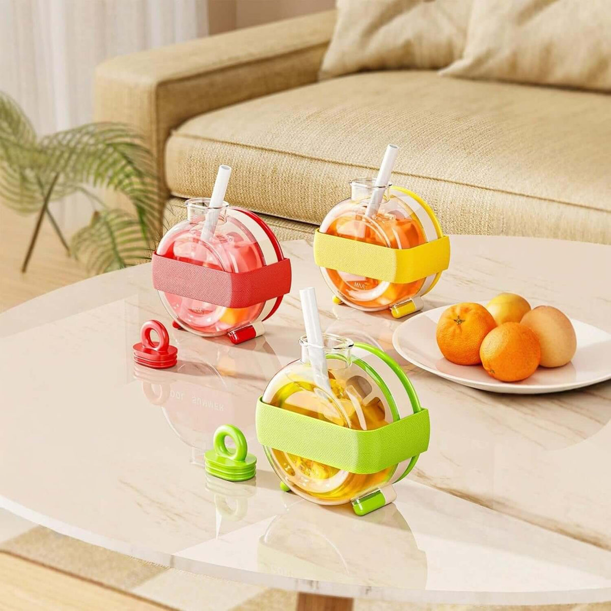 2-in-1 Round Ice Bottle – Portable Ice Mold and Drink Cup