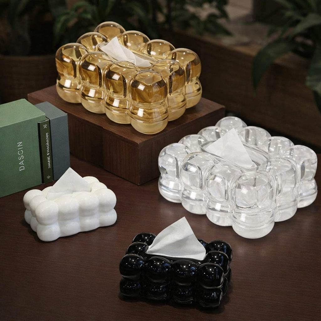 Nordic Design Transparent Bubble Tissue Box
