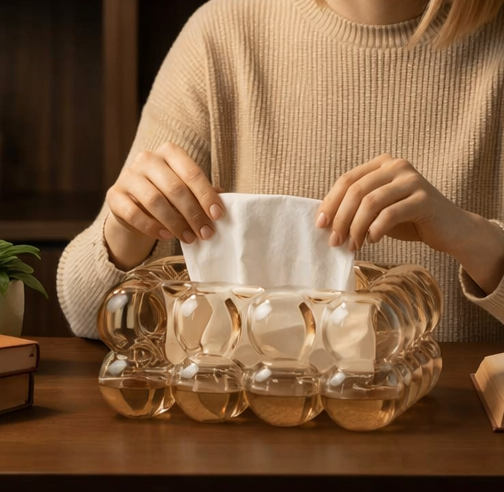 Nordic Design Transparent Bubble Tissue Box