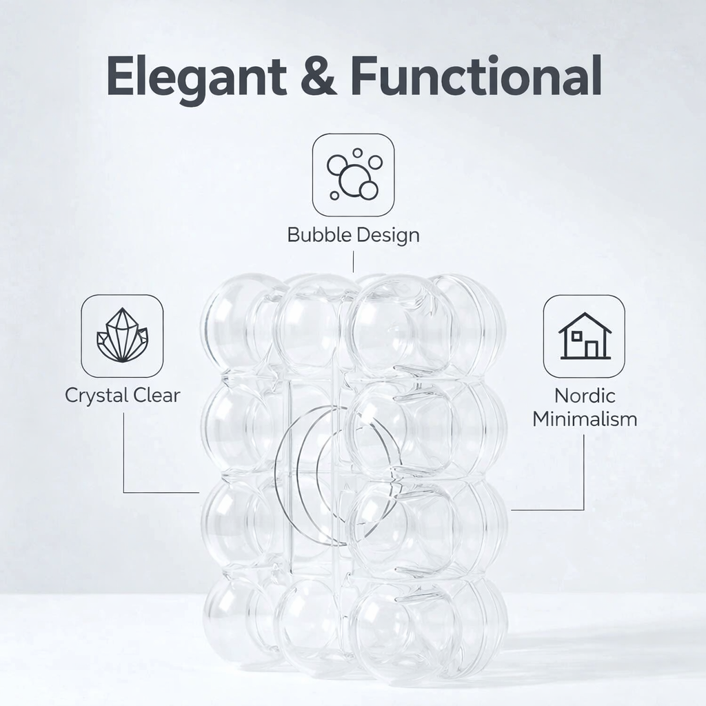 Nordic Design Transparent Bubble Tissue Box