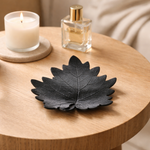 Luxury Leaf Shape Ceramic Trinket Tray – Decorative Ring & Earrings Holder Dish