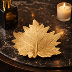 Luxury Leaf Shape Ceramic Trinket Tray – Decorative Ring & Earrings Holder Dish