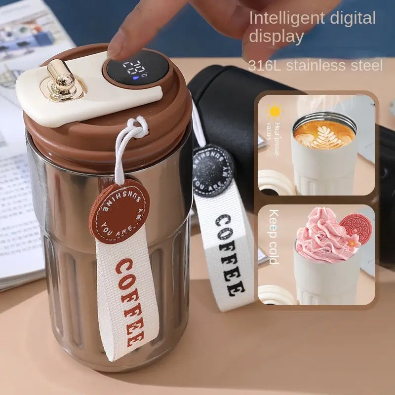 Digital Smart Insulated Coffee Mug With LED Temperature Display - Home Hatch