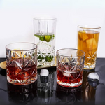 Delisoga Premium Transparent Thick Walled Drinking Glass - Set of 6