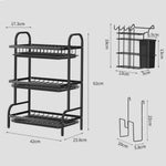 3-Tier-Dish Drying Rack & Utensil Holder