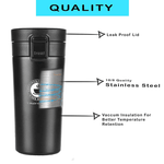 300ml Vacuum Insulated Stainless Steel Tea & Coffee Mug – Leakproof Travel Mug