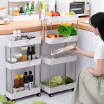 4 tier slim storage trolley organizer cart for kitchen and bathroom in Pakistan