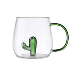 3D Coffee Mug Cute Animal Inside Glass Cup with Handle