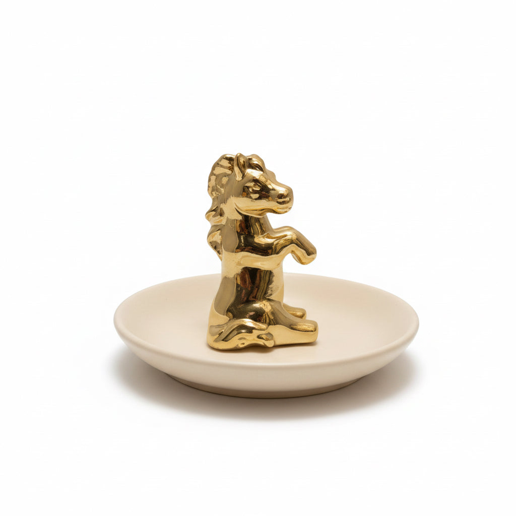 Gold Animal Table top Trinket | Ceramic Jewellery Tray/Dish