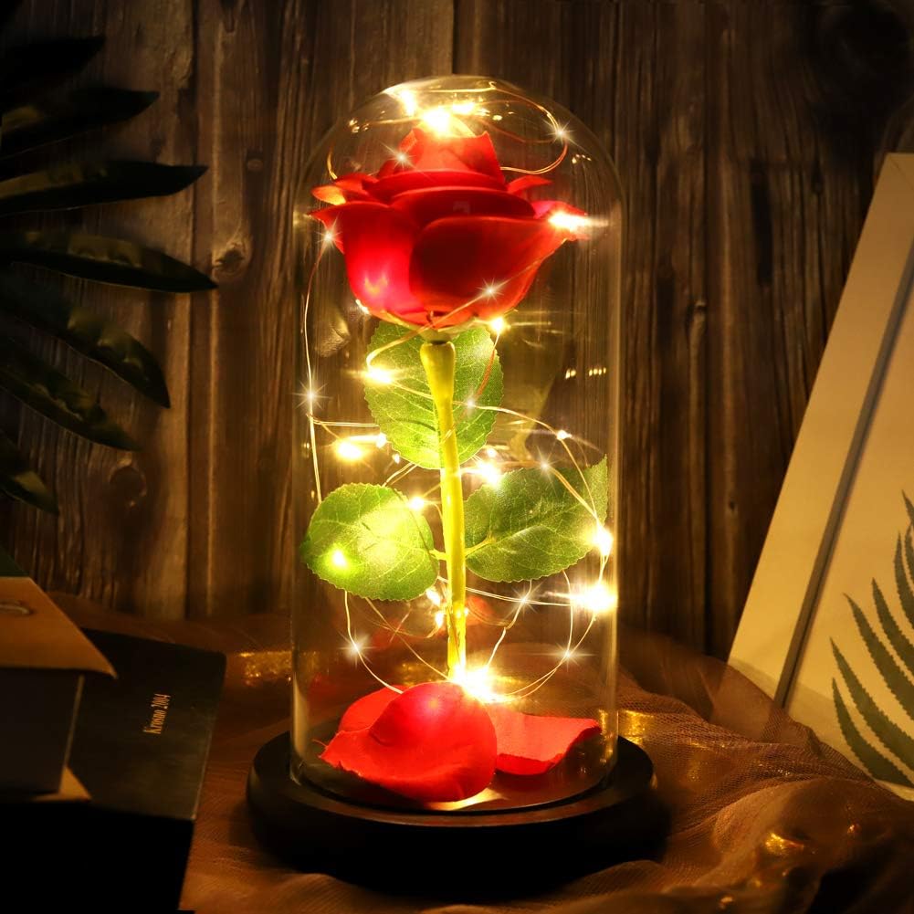 Artificial Flower Decoration Piece with LED Lights