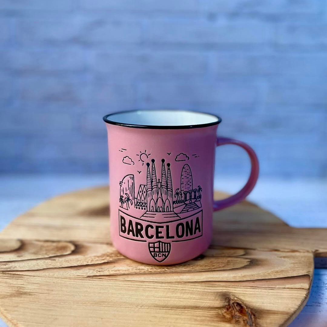 Barcelona Skyline Ceramic Coffee Mugs