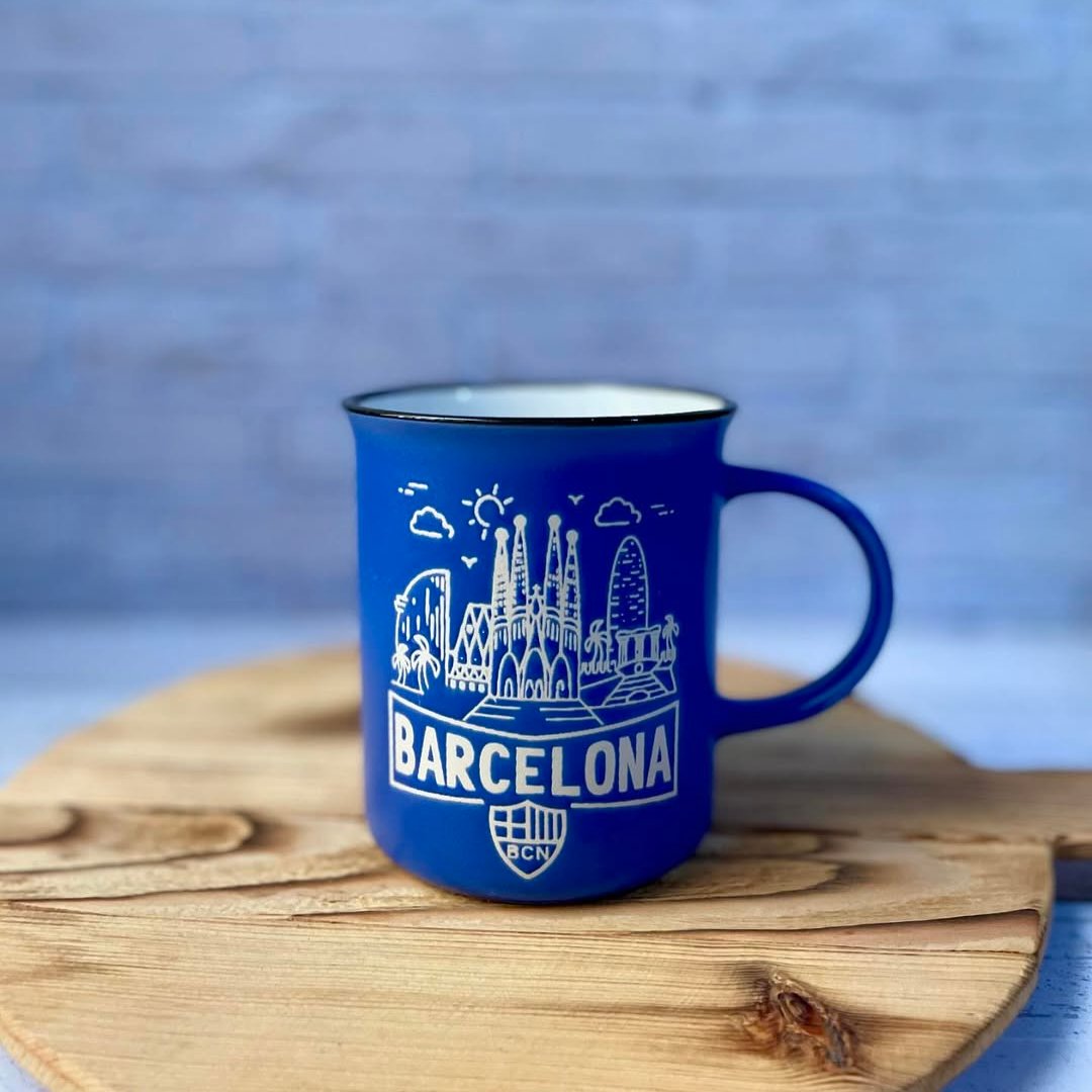 Barcelona Skyline Ceramic Coffee Mugs