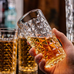 Delisoga Textured Glass Water Set | Premium Serving Drinking Set 7-Pcs - Home Hatch