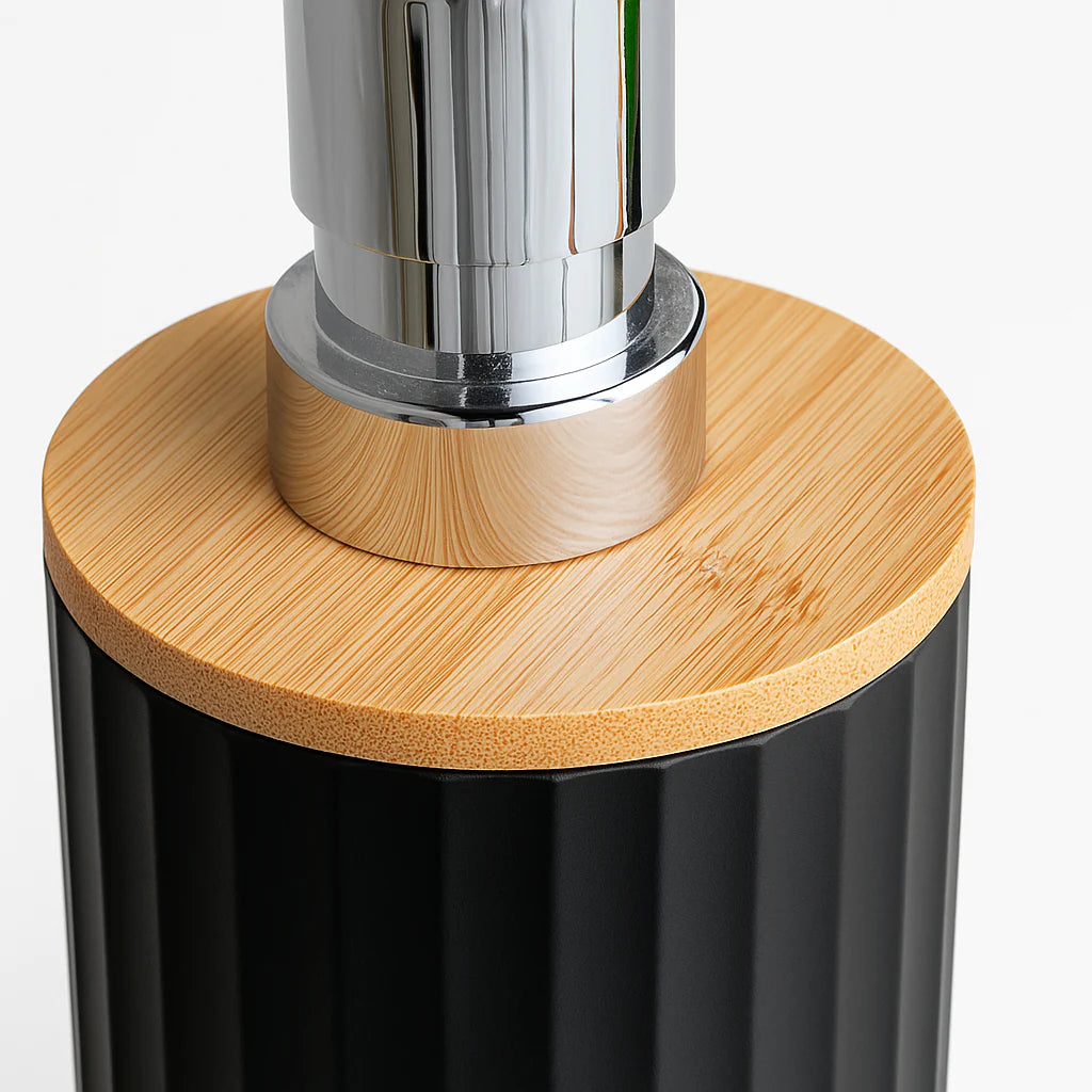 4pcs - Natural Bamboo Lids Bathroom Accessory Set | Bath Set