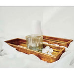 Versatile Gold Border Elegant Decor Mirror Tray