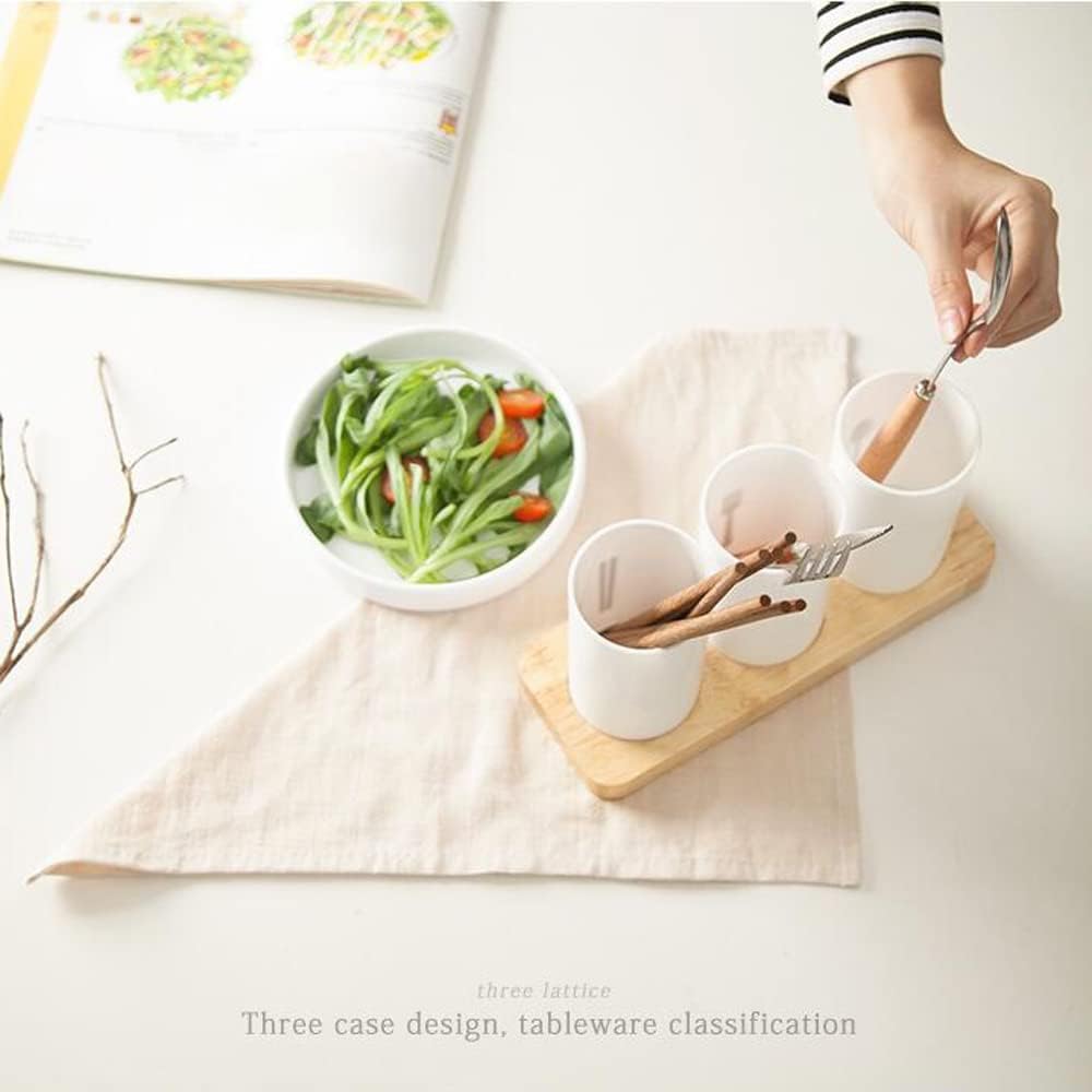 3pcs Cutlery Holder With Drain and Tray