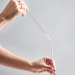 Multicolor Glass Drinking Straws with Cleaning Brush