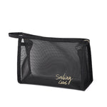 5 Pack Mesh Makeup Bag Combo – Transparent Travel Cosmetic & Toiletry Organizers