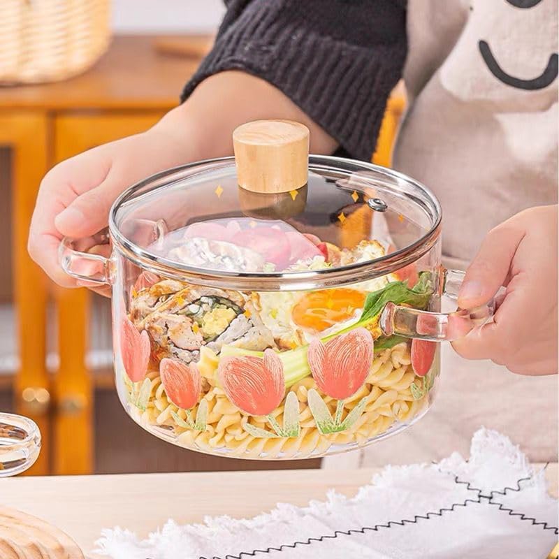 Borosilicate Transparent Nonstick Glass Cooking Pot With Lid | Cookware