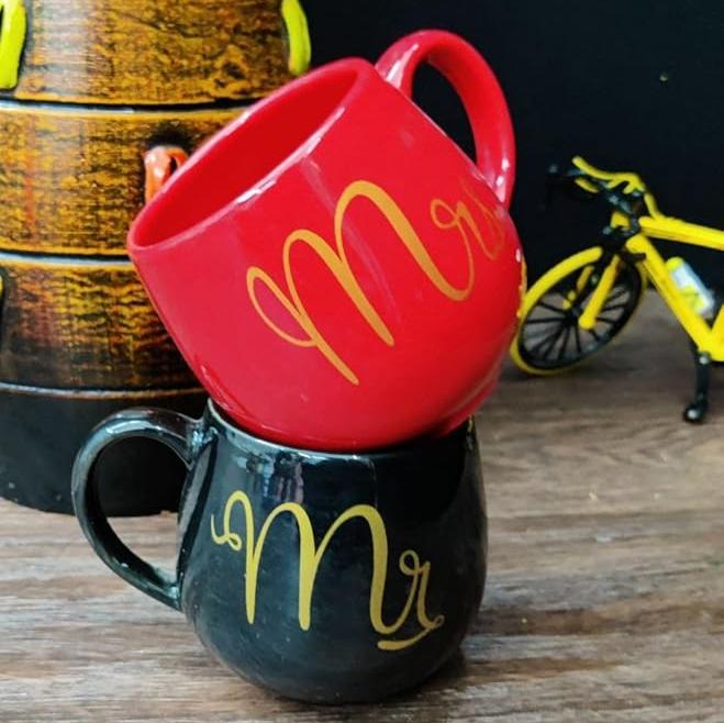 Mr & Mrs Ceramic Coffee Couple Mug