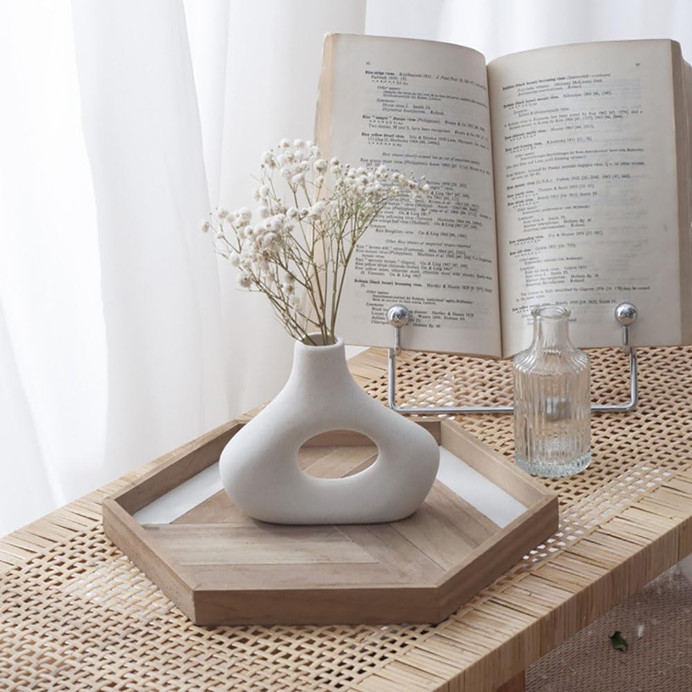 Boho Ceramic Vase Pair | Minimalist Home Decor | Pots & Vases