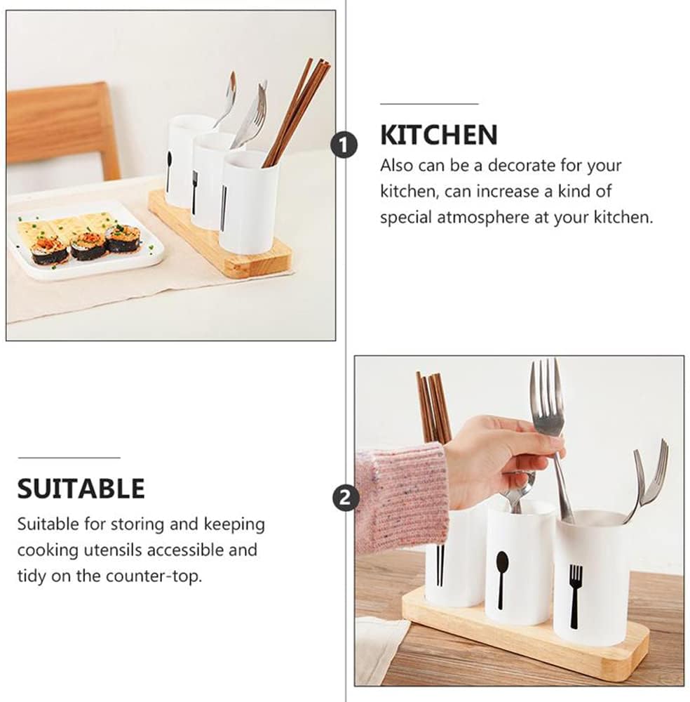 3pcs Cutlery Holder With Drain and Tray