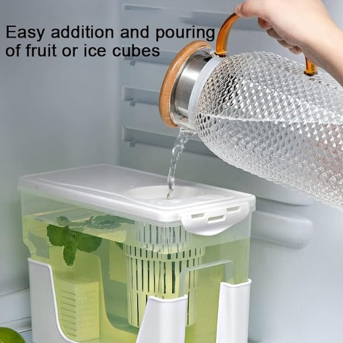3.5L Fridge Beverage Dispenser With Stand And Spigot | Kitchen Accessories
