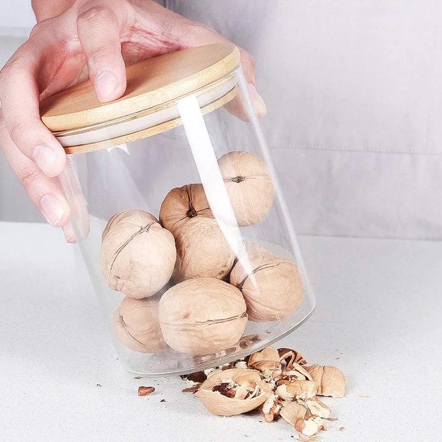 Bamboo Lid Airtight Glass Storage Containers/Jars - Home Hatch
