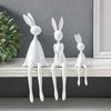Sitting Bunny Table Ornament – Decorative Rabbit Figurine for Home Décor - Set of 3