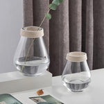 Minimalist Glass Vase with Jute Rope Accent | Pots & Vases