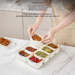 Snackle Box Snack Container with 8 Divided Compartments – Portable Picnic Snack Organizer with Handle (BPA-Free)