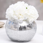 Silver Cracked Glass Vase/ Candle Holder | Home Décor