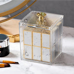 Acrylic Storage Jar | Box With Gold Flower