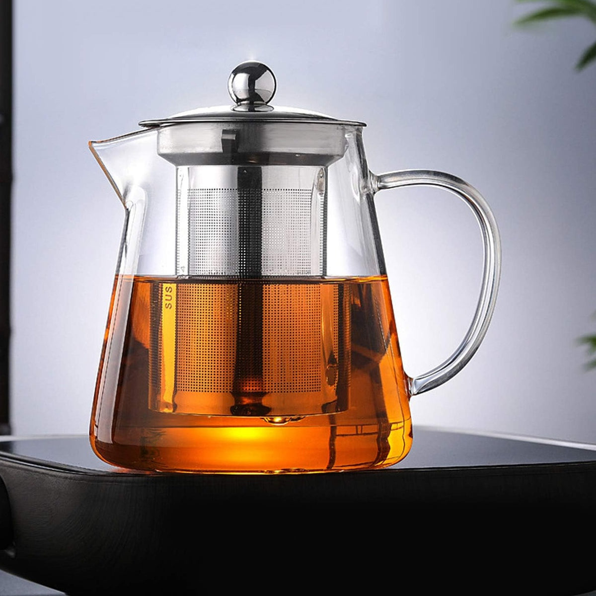 Borosilicate Glass Teapot – High Temperature Resistant Tea & Coffee Pot with Infuser Lid