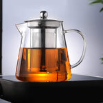 Borosilicate Glass Teapot – High Temperature Resistant Tea & Coffee Pot with Infuser Lid
