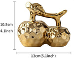 Golden Artificial Cherry Ceramic Décor Fruit | Centre Piece | Home Décor