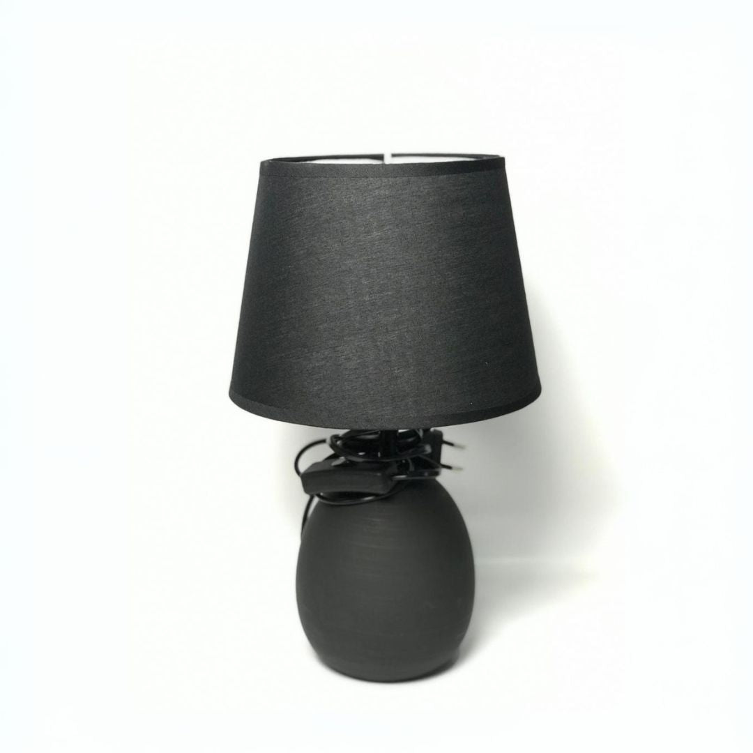 Minimalistic Globe Shaped Ceramic Lamp With Shade