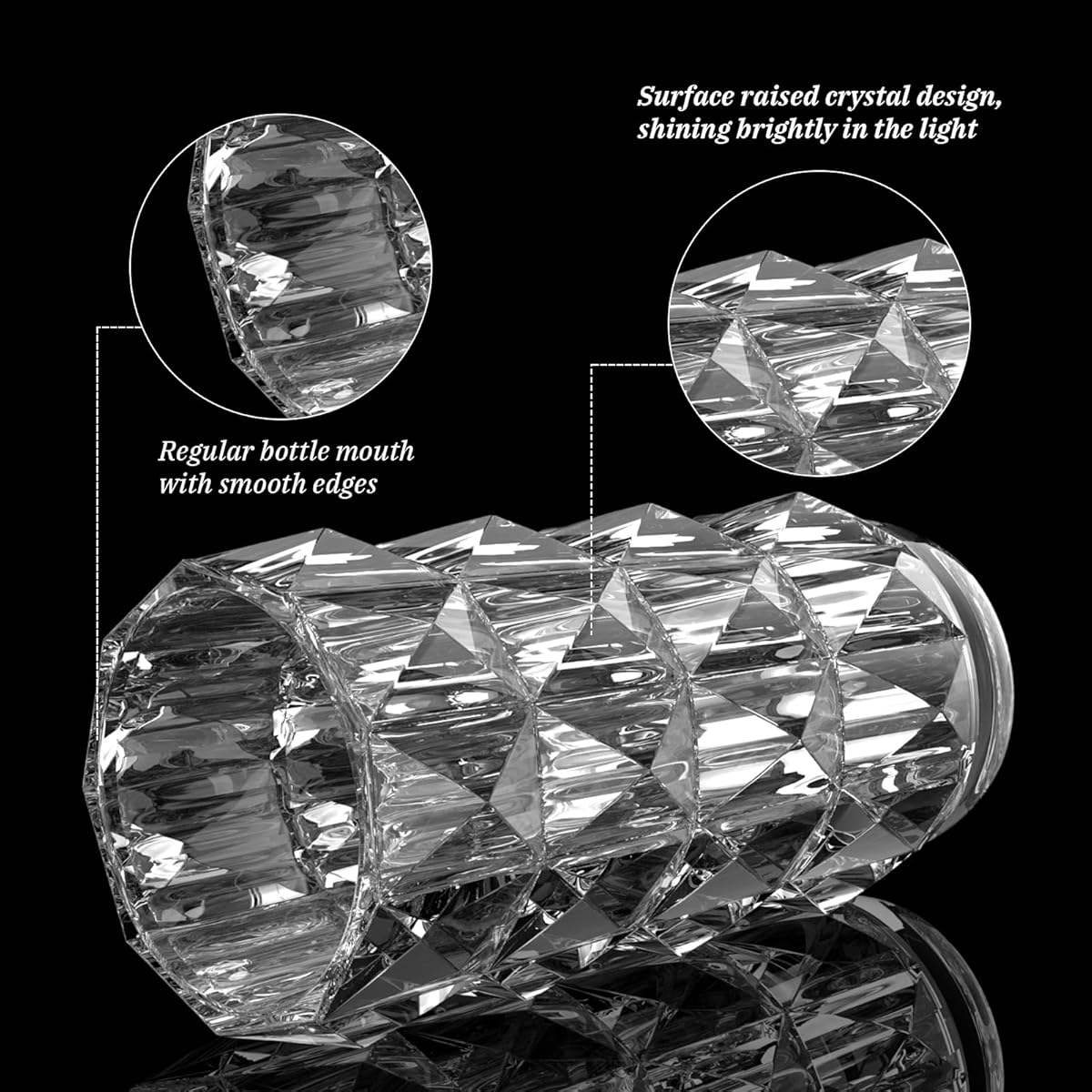 Relexome Diamond Style Crystal Glass Vase