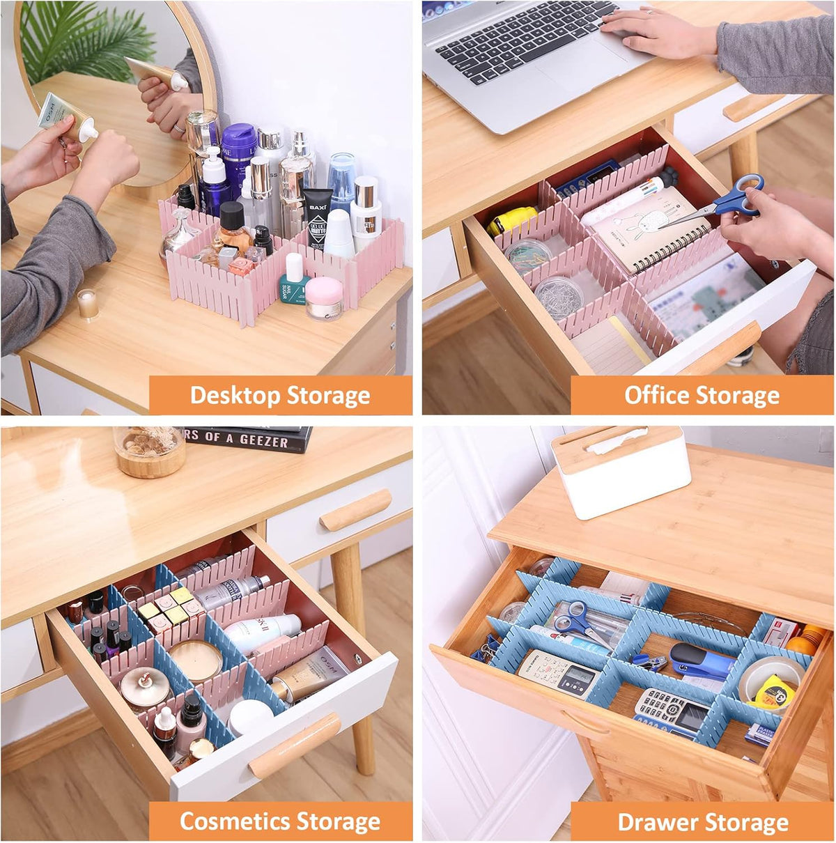 AdjustableDrawer Separator | Drawer Organizer - 4 Pcs