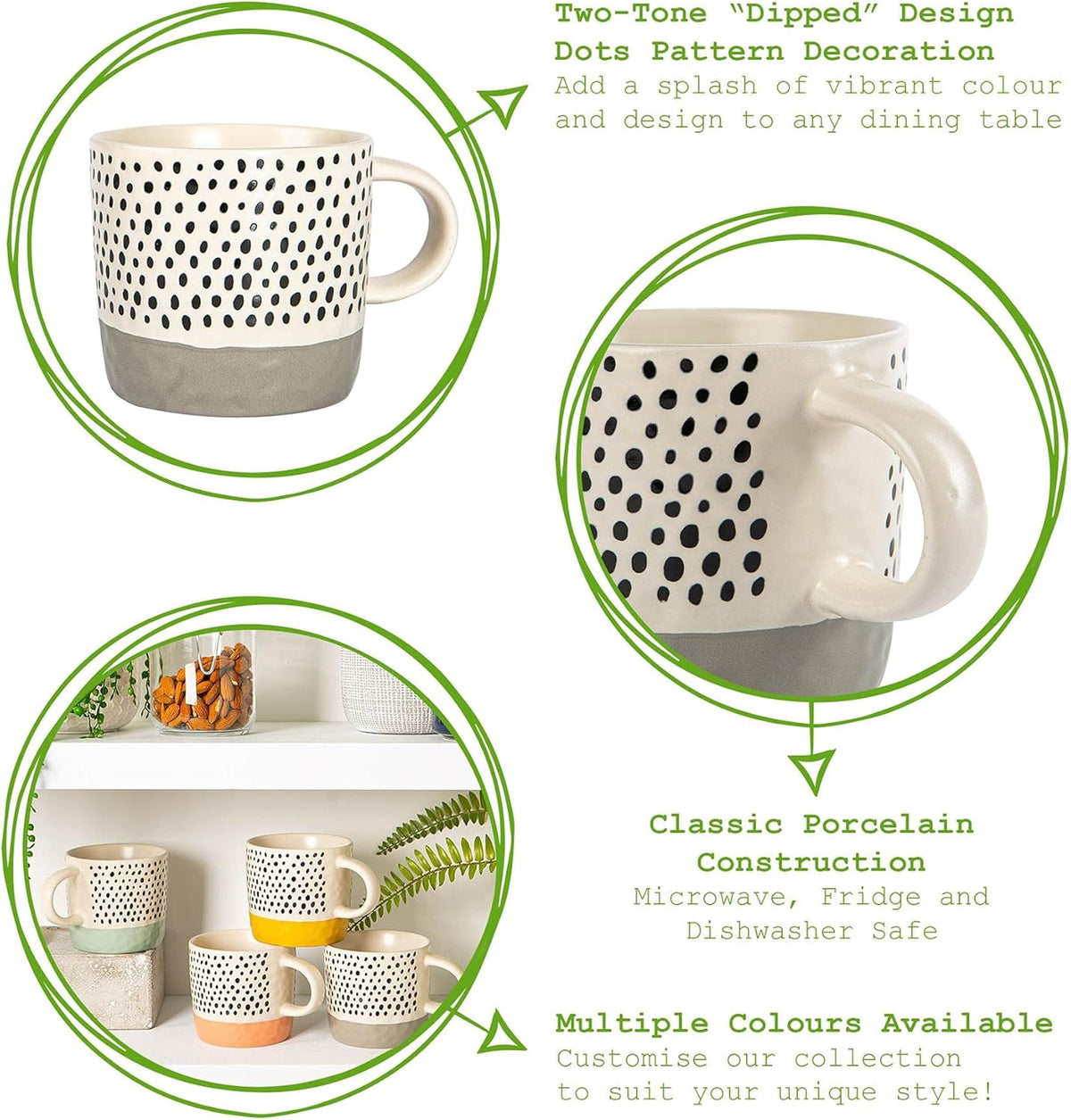 Dipped Dots Coffee Mugs