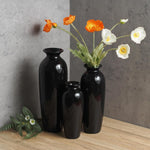 Plain Black Ceramic Vase - Set of 3 | Pots & Vases | Home Décor
